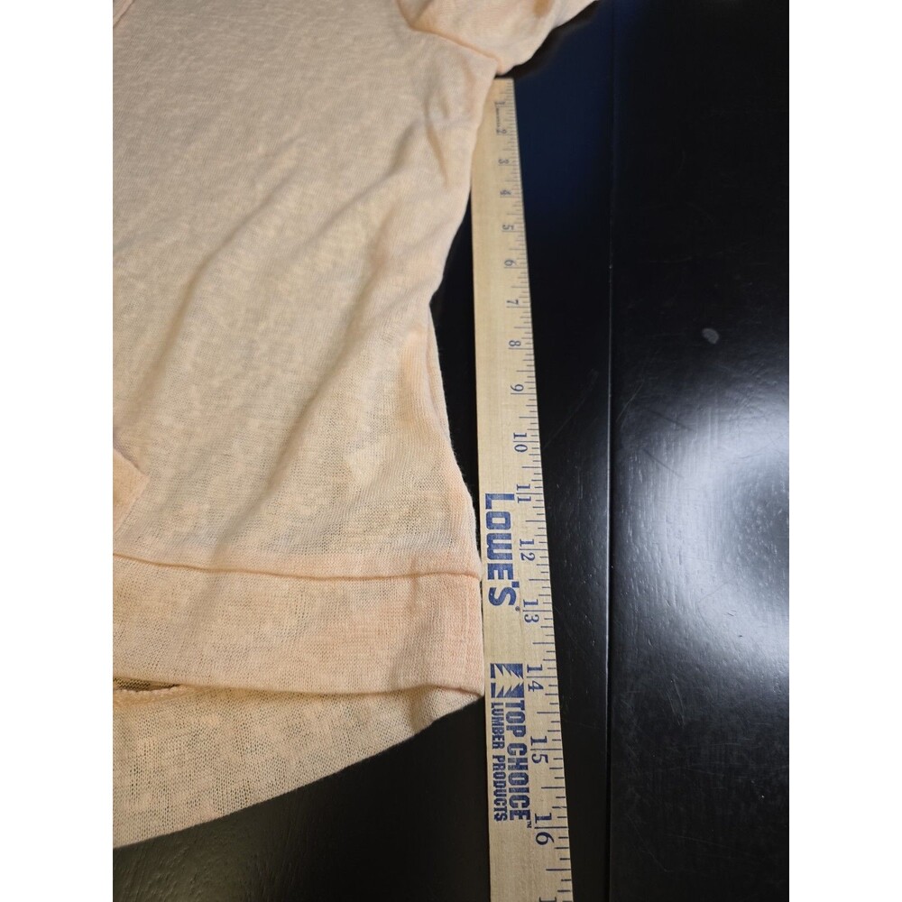 Weatherproof Vintage Hoodie Peach Long Sleeve Pockets Sheer Lightweight Womens M - Picture 3 of 8